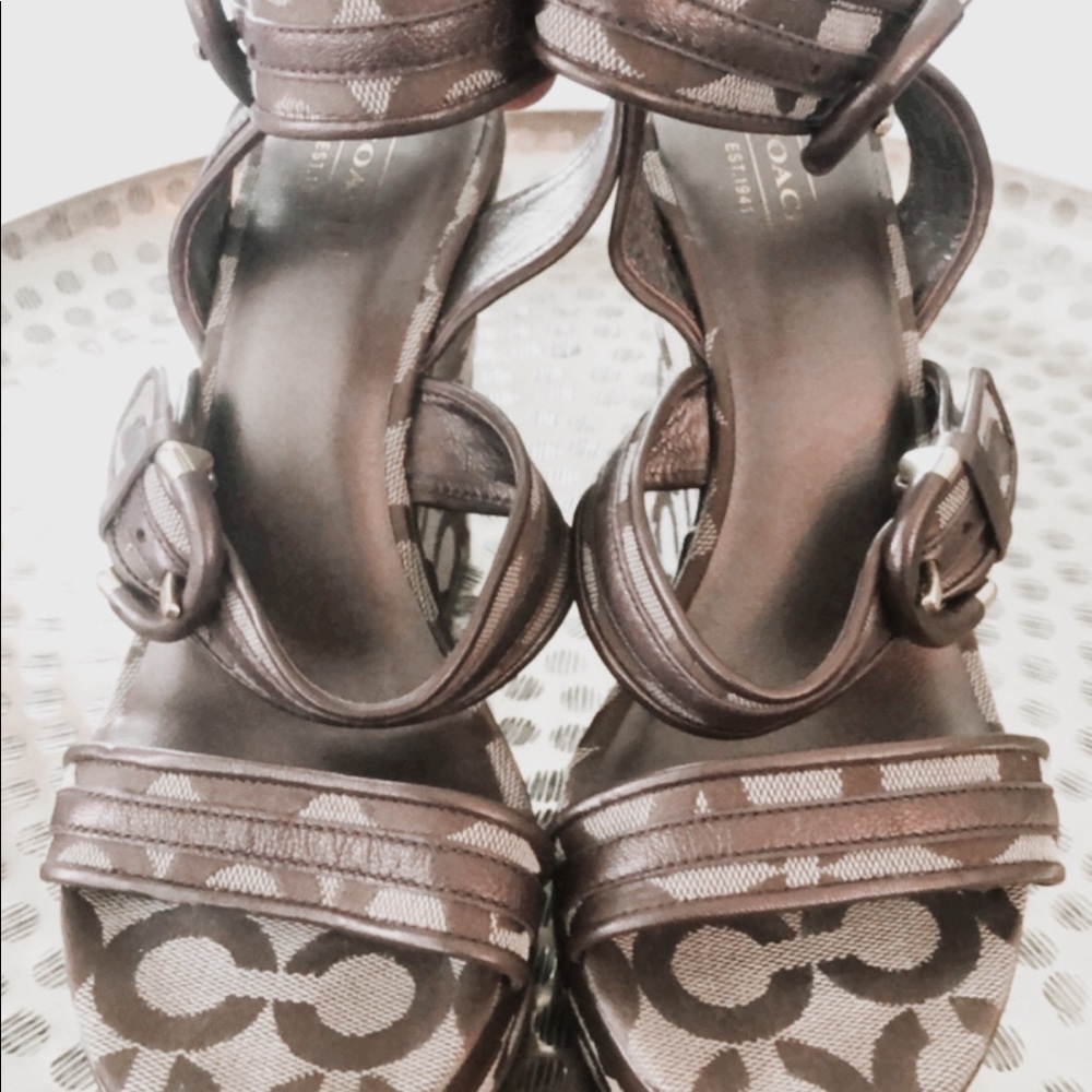 Coach wedge platform sandal